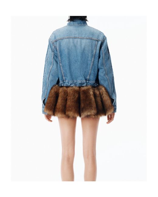 Alexander Wang Blue Denim Track Jacket
