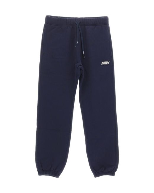 Autry Blue Elastic Waist Sweatpants for men