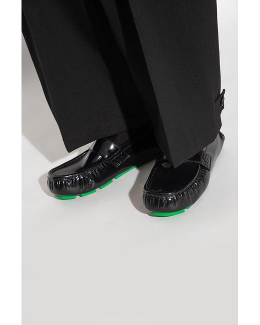 Bottega Veneta Black Logo Casual Shoes for men