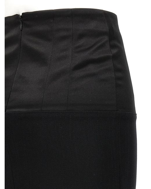 Givenchy Black Spliced Detail Skirt