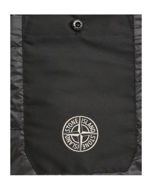 Stone Island Black Long-Sleeved Casual Jacket for men