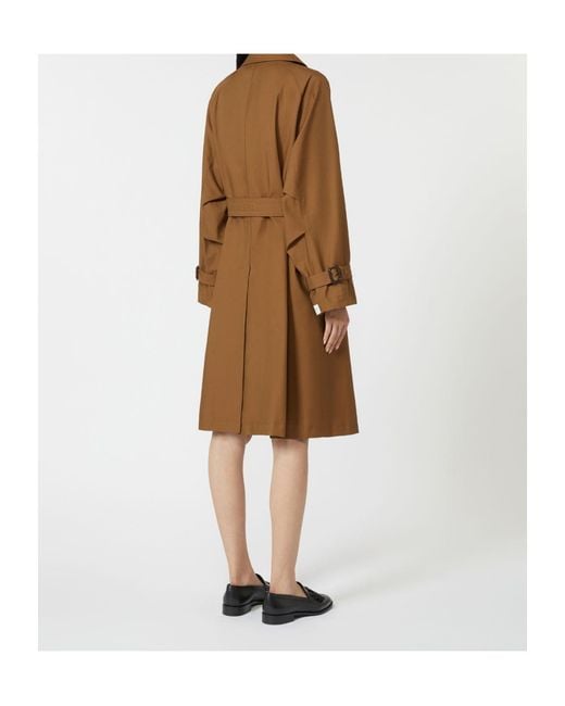Max Mara Brown The Cube Double-Breasted Belted Coat