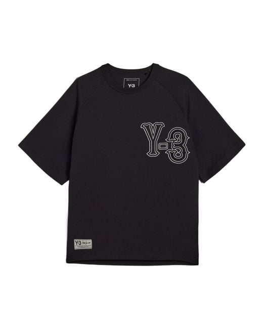 Y-3 Black Elite 5-Gfx Short-Sleeve T-Shirt for men