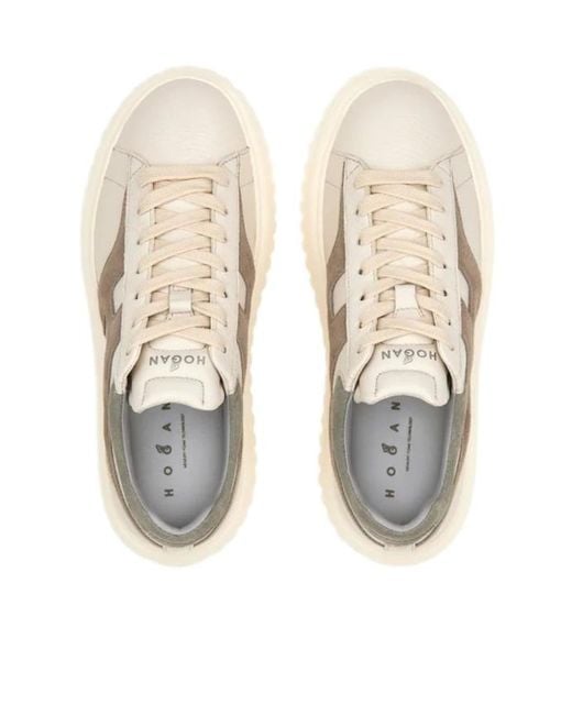 Hogan Natural H-Stripe Low-Top Sneakers