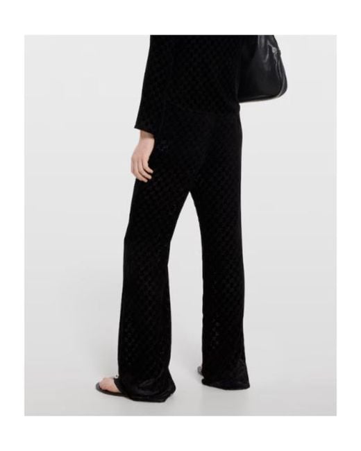 Gucci Black Gg Stretch Velvet Devoré Pants for men