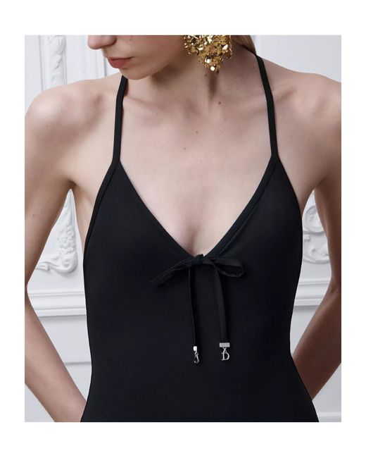 Dior Black Iviera One-Piece Swimsuit
