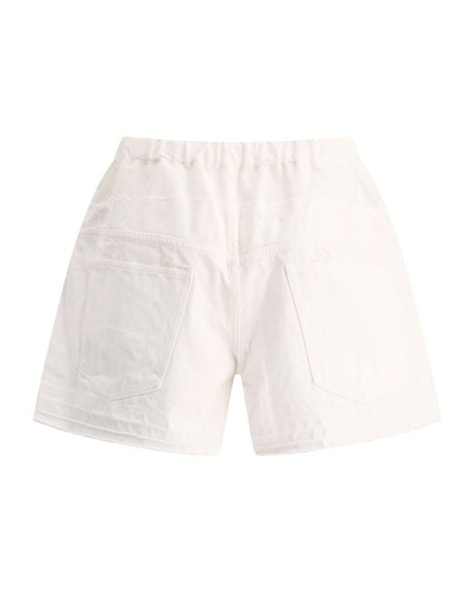 Sacai White Waist Drawstring Shorts