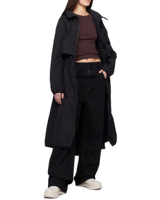 Canada Goose Black Sinclair Acclimaluxe Maxi Raincoat