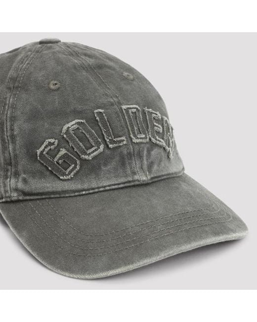 Golden Goose Deluxe Brand Gray Distressed Baseball Cap for men