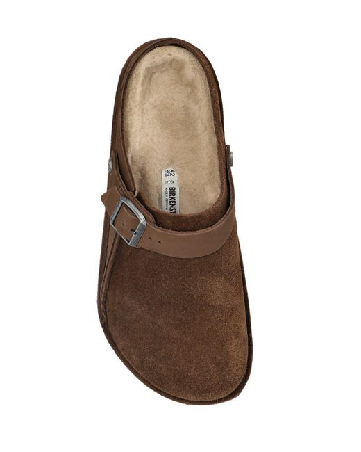 Birkenstock Brown Round-Toe Slippers for men