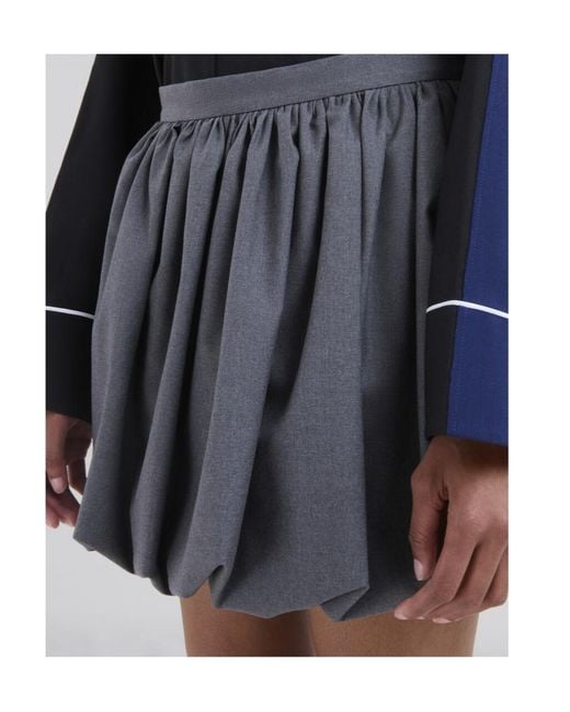 Marni Gray Balloon Mini Skirt