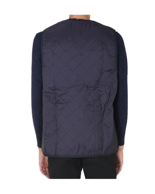 Barbour Blue Quilted Sleeveless Jacket for men