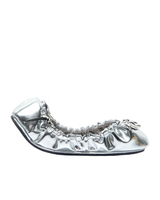Rombaut White Ballet Flats