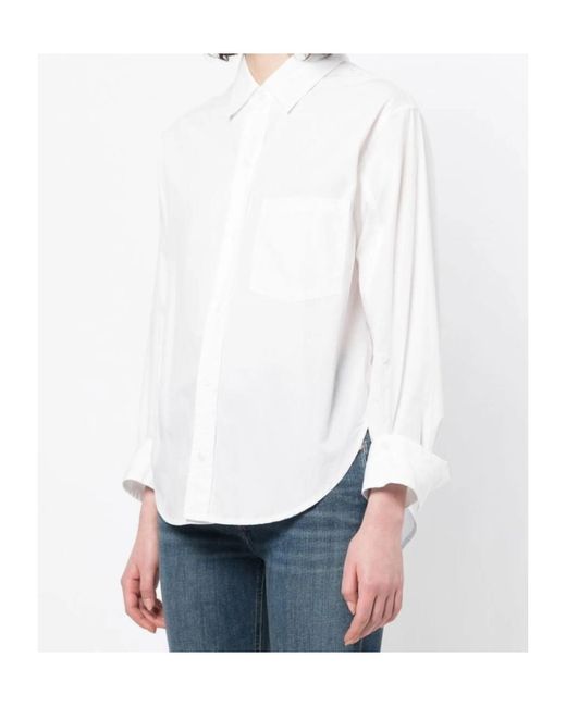 Citizens of Humanity White Button-Up Long-Sleeved Shirt