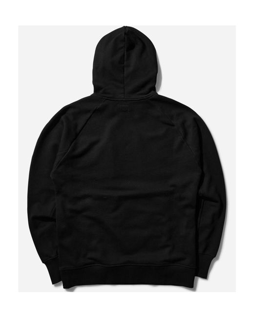 C P Company Black Long-Sleeved Hooded Hoodie for men