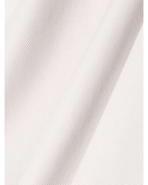Brunello Cucinelli White Elasticated Waistband Cropped Pants
