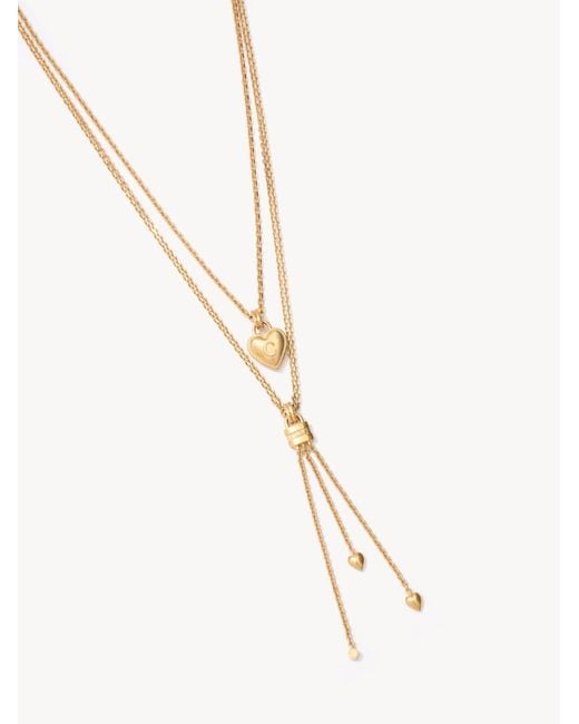 Chloé White Chloé Mini Paddington Necklace