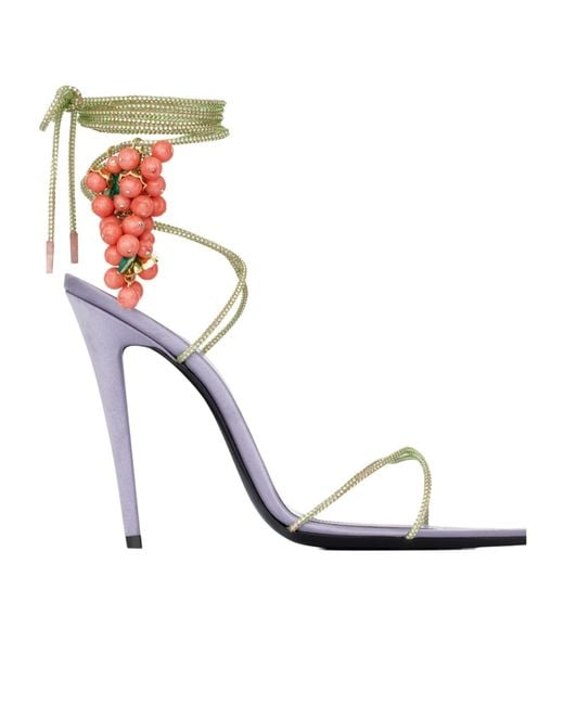 Saint Laurent White Mon Cheri High-Heeled Sandals