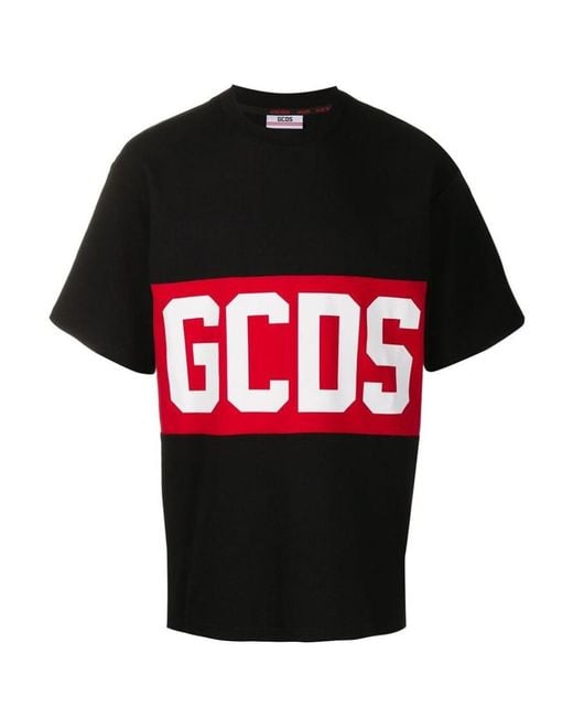 Gcds Red Logo Printed T-Shirt for men
