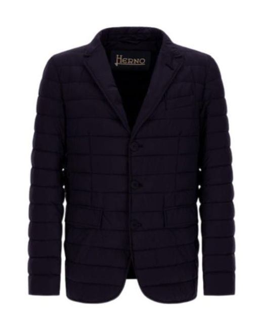 Herno Blue Ecoage Blazer for men