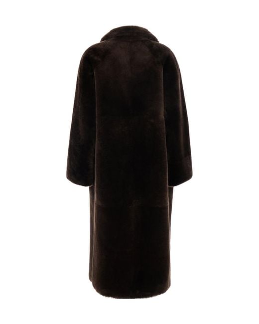 Blancha Black Oversized Fur Coat