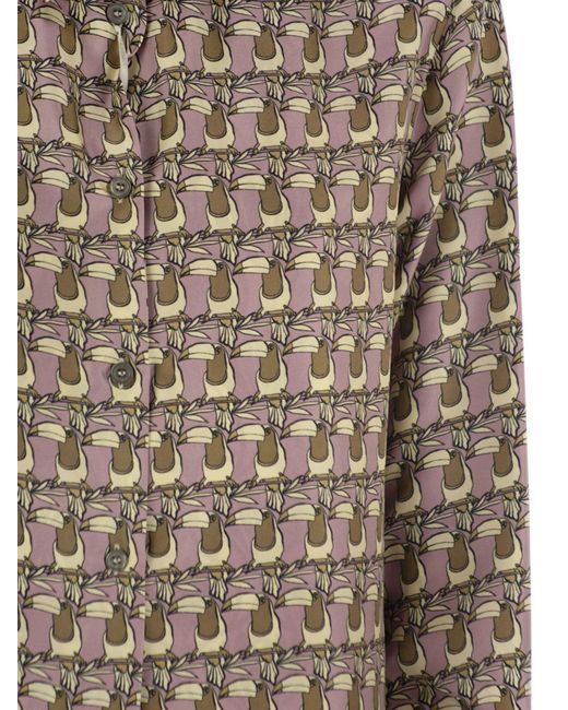 Max Mara Brown 'S Times All-Over Patterned Reversible Top