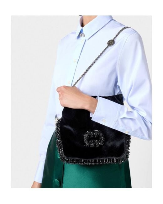 Roger Vivier Blue Pilgrim Bag