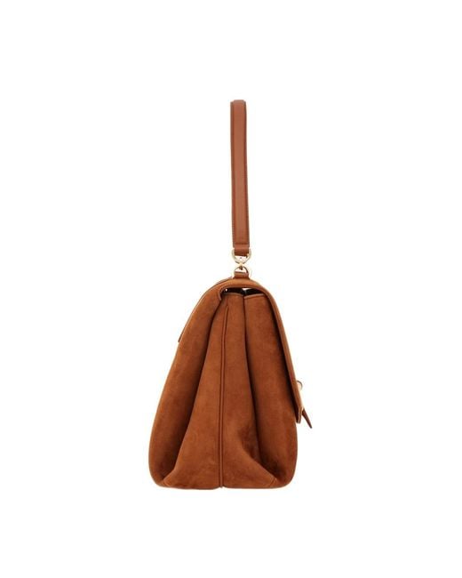 Ferragamo Brown Flap-Over Shoulder Bag