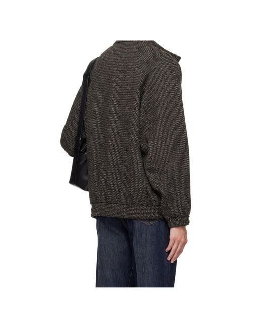 Auralee Green Long-Sleeved Casual Jacket for men