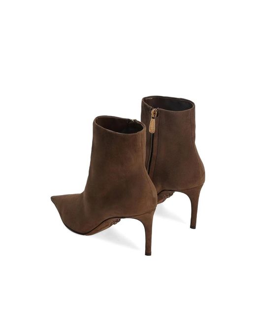 Dolce & Gabbana Brown 75Mm Devotion Pointed-Toe Ankle Boots