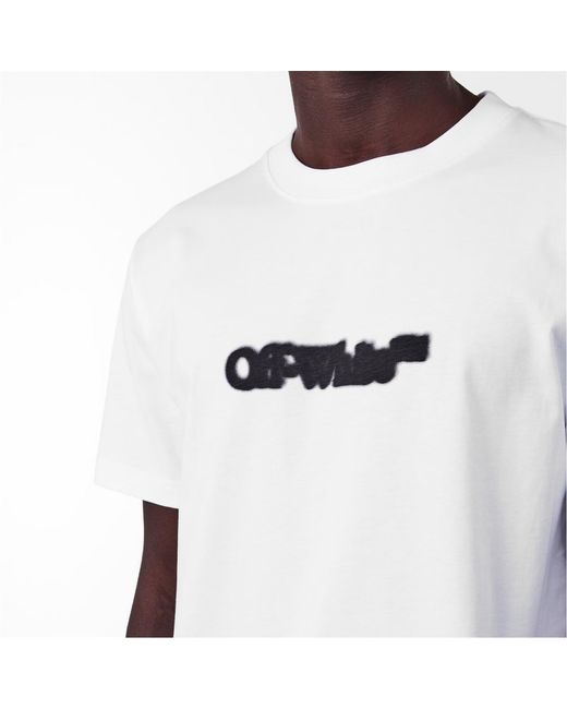 Off-White c/o Virgil Abloh White Logo Crew Neck T-Shirt for men