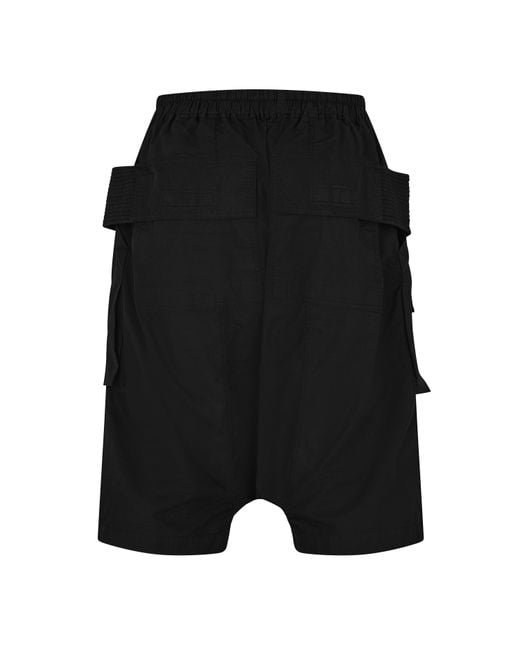 Rick Owens Black Drawstring Athletic Shorts for men