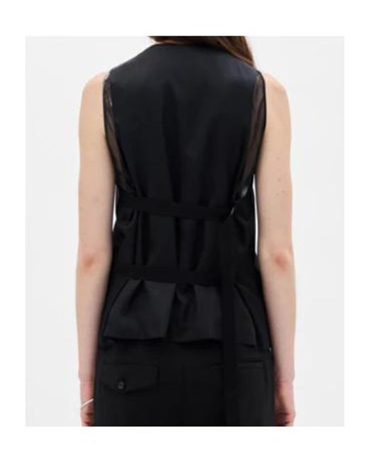 Ann Demeulemeester Black Charlotte Button-Fastening Waistcoat