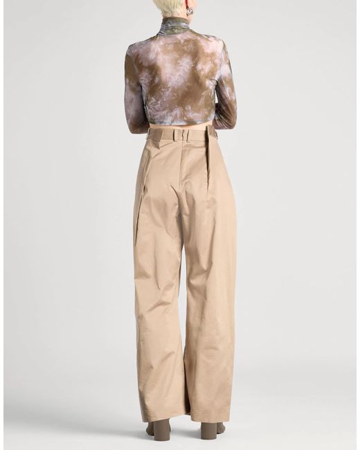 MM6 by Maison Margiela Natural Solid Color Loose Suit Pants