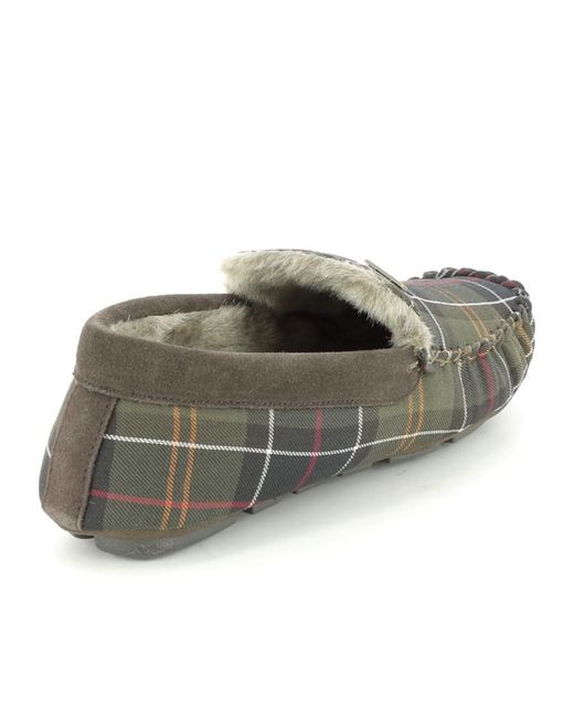 Barbour Gray Round Head Slippers for men