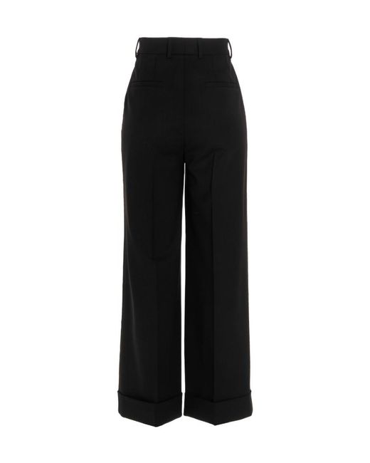 Dolce & Gabbana Black High-Waisted Cropped Trousers