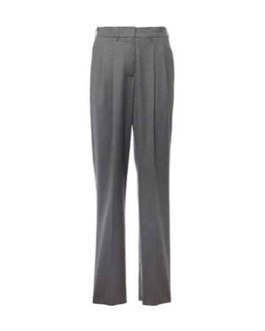 Stella McCartney Gray Wool Flannel Straight Pants