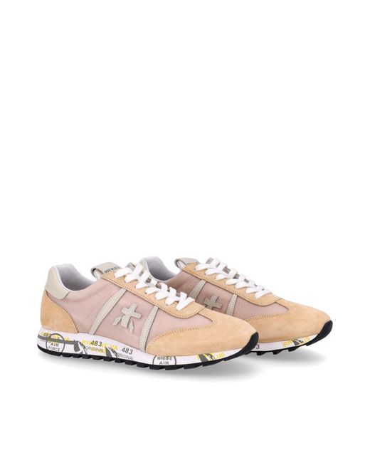 Premiata Pink Logo Sports Shoes