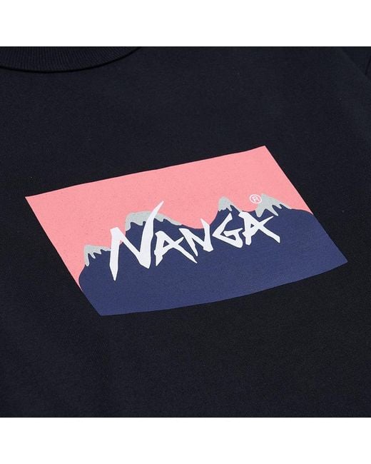 NANGA Blue Crew Neck T-Shirt for men