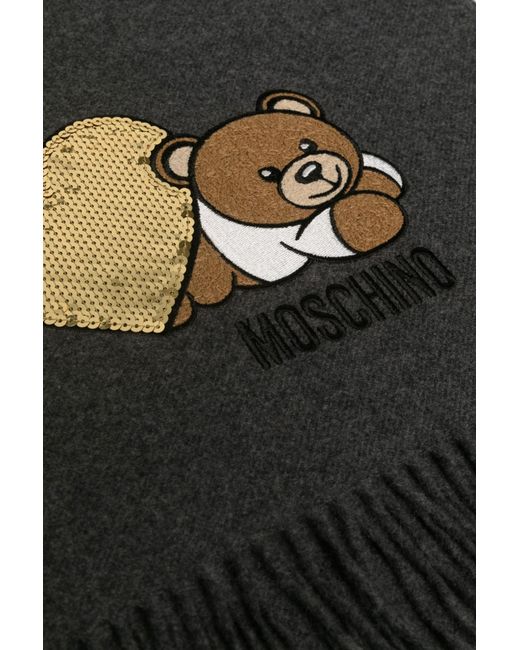 Moschino Black Wool Scarf for men