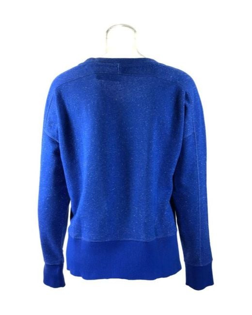 Armani Jeans Blue Round-Neck Long-Sleeved Sweater