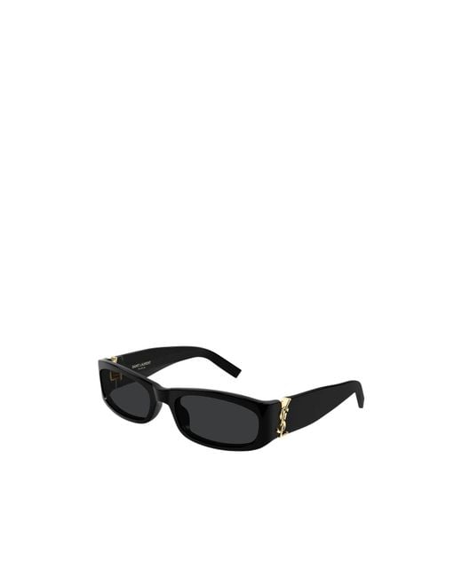 Saint Laurent White Eyewear Rectangular Frame Sunglasses