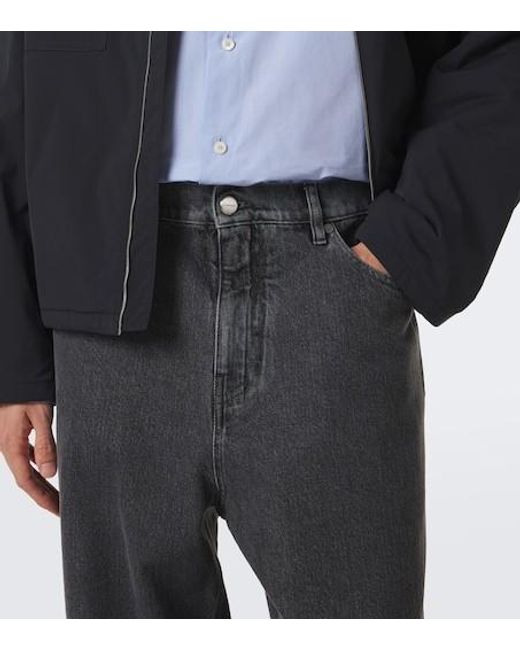 Jil Sander Gray Mid-Rise Wide-Leg Jeans for men