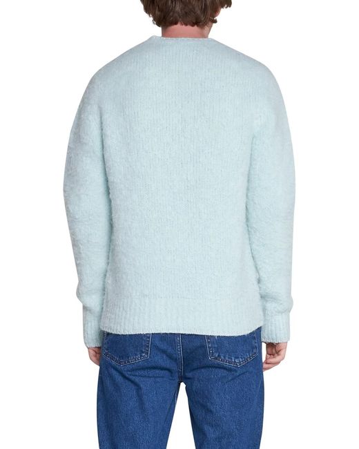 AMI Blue Long-Sleeved Crew-Neck Jumper for men
