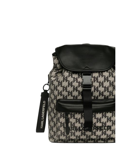 Karl Lagerfeld Black Top Handle Backpack