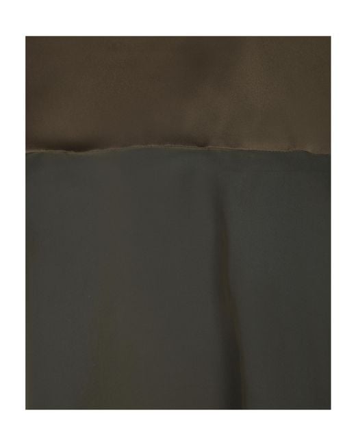 Sacai Green Panelled High-Neck Top