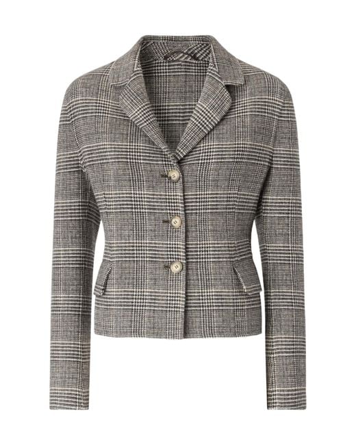 Ermanno Scervino Gray Short Single-Breasted Jacket