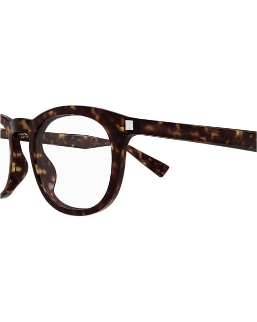 Saint Laurent White Eyewear Oval Frame Glasses for men