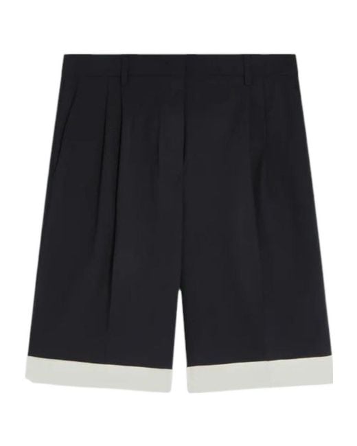Semicouture Black Straight-Leg Shorts