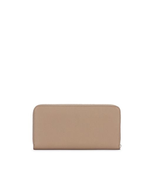J&m Davidson Natural Zip-Around Leather Wallet
